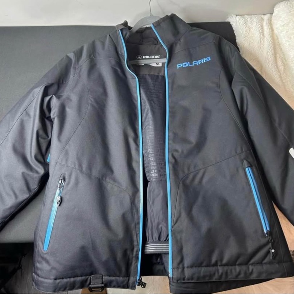 Polaris Women's Black Ski Jacket with Blue Trim